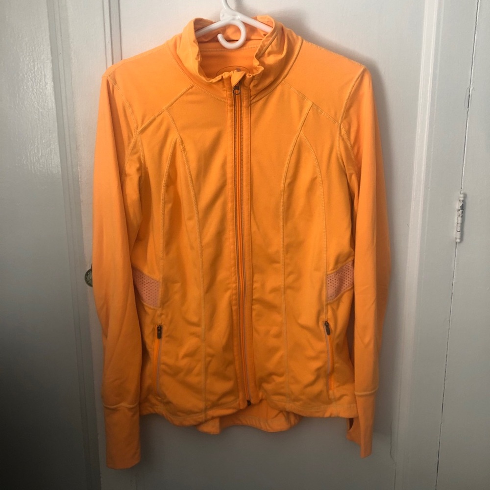 Orange Zip Up Athletic Jacket